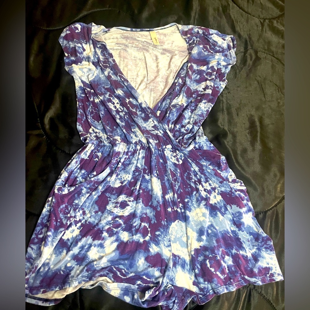 Purple & blue romper